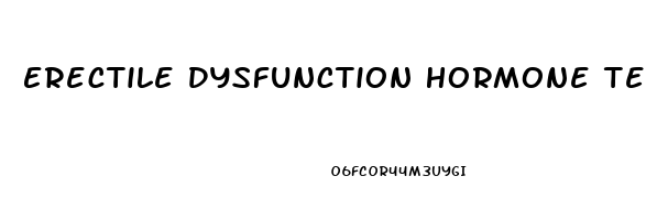 Erectile Dysfunction Hormone Test