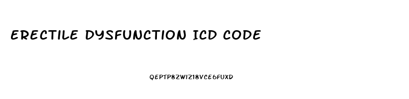 Erectile Dysfunction Icd Code