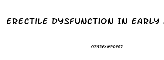 Erectile Dysfunction In Early 20s