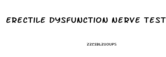Erectile Dysfunction Nerve Test