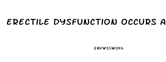 Erectile Dysfunction Occurs At What Age
