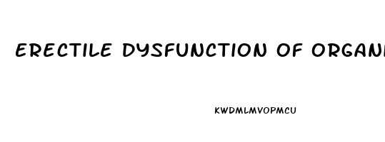 Erectile Dysfunction Of Organic Origin Icd 10