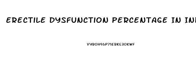 Erectile Dysfunction Percentage In India