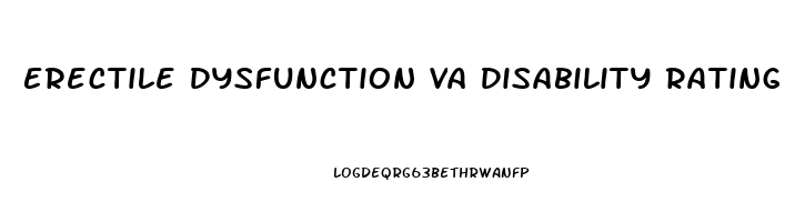 Erectile Dysfunction Va Disability Rating