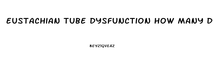 Eustachian Tube Dysfunction How Many Does This Affect Per Year