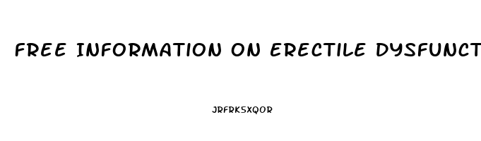 Free Information On Erectile Dysfunction