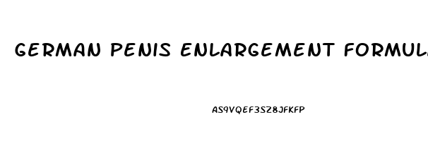 German Penis Enlargement Formula