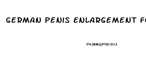 German Penis Enlargement Formula
