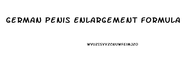 German Penis Enlargement Formula