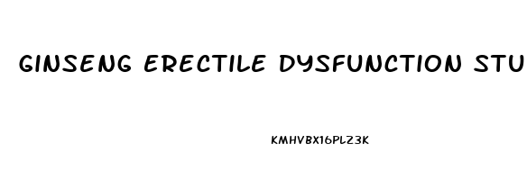 Ginseng Erectile Dysfunction Study