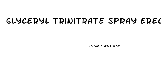 Glyceryl Trinitrate Spray Erectile Dysfunction