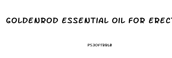 Goldenrod Essential Oil For Erectile Dysfunction