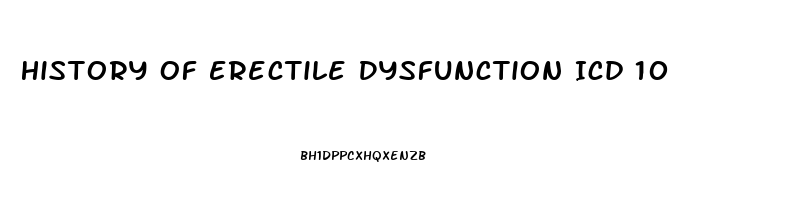 History Of Erectile Dysfunction Icd 10