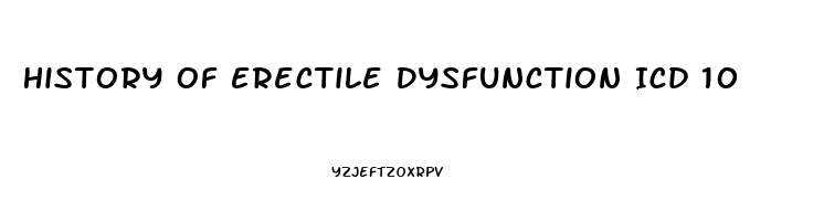 History Of Erectile Dysfunction Icd 10