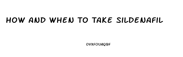 How And When To Take Sildenafil