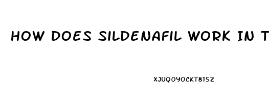 How Does Sildenafil Work In The Body