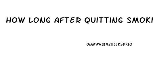 How Long After Quitting Smoking Does Erectile Dysfunction Improve