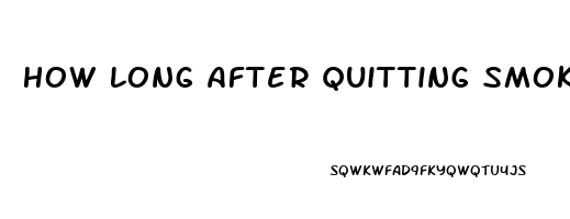 How Long After Quitting Smoking Does Erectile Dysfunction Improve