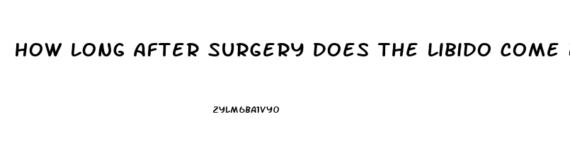 How Long After Surgery Does The Libido Come Back