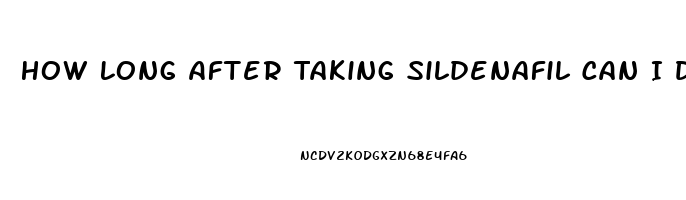 How Long After Taking Sildenafil Can I Drink