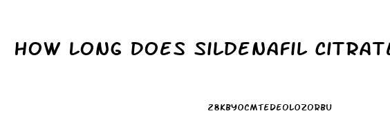 How Long Does Sildenafil Citrate 20 Mg Last