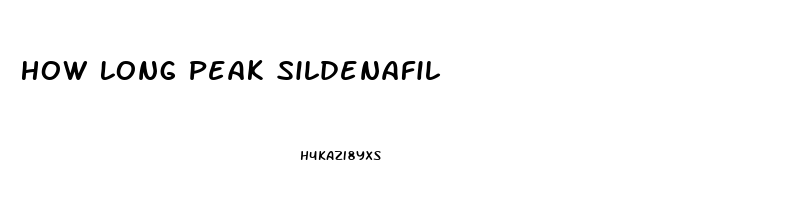How Long Peak Sildenafil