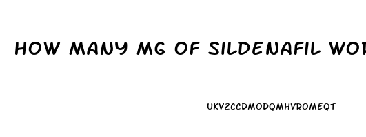 How Many Mg Of Sildenafil Works Best