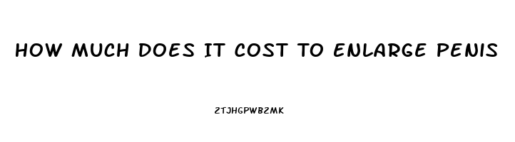 How Much Does It Cost To Enlarge Penis