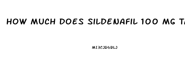 How Much Does Sildenafil 100 Mg Tablets Cost