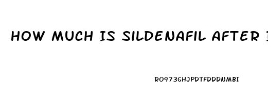 How Much Is Sildenafil After Insurance