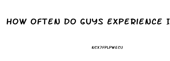 How Often Do Guys Experience Impotence From Propecia