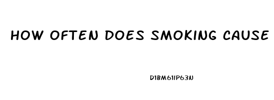 How Often Does Smoking Cause Impotence