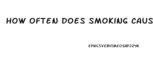 How Often Does Smoking Cause Impotence