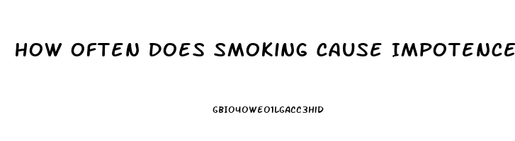 How Often Does Smoking Cause Impotence