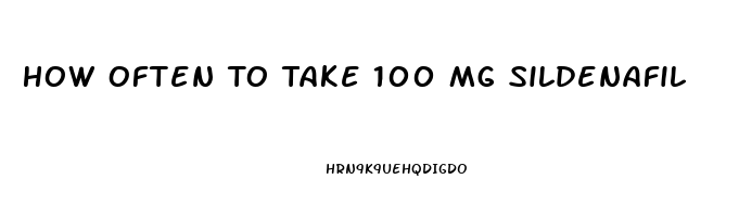 How Often To Take 100 Mg Sildenafil