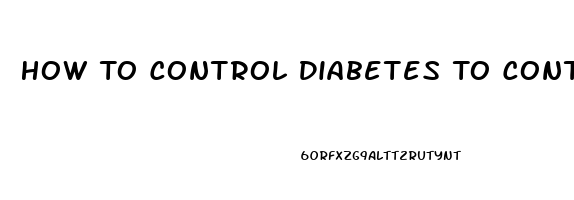 How To Control Diabetes To Control Impotence