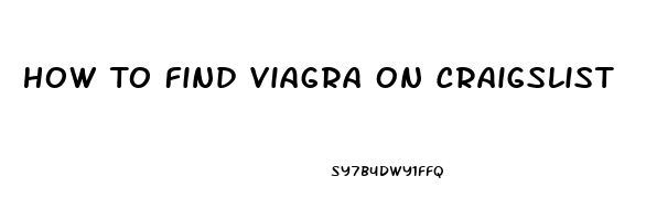 How To Find Viagra On Craigslist