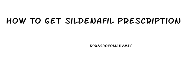 How To Get Sildenafil Prescription