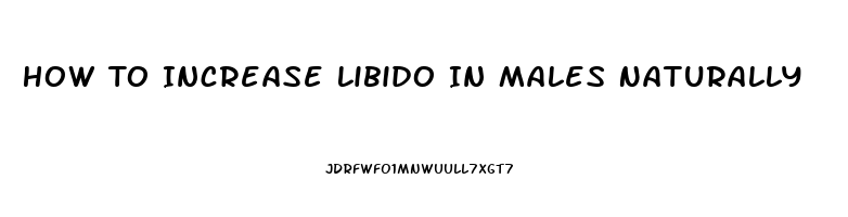 How To Increase Libido In Males Naturally