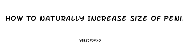 How To Naturally Increase Size Of Penis