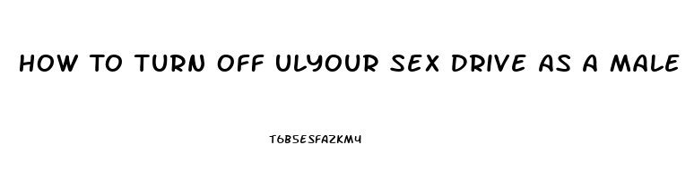 How To Turn Off Ulyour Sex Drive As A Male