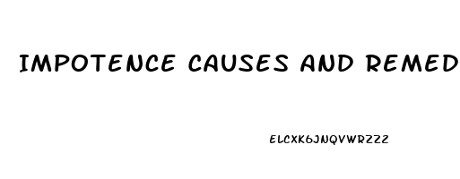 Impotence Causes And Remedy