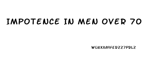 Impotence In Men Over 70