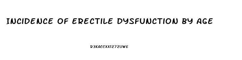 Incidence Of Erectile Dysfunction By Age