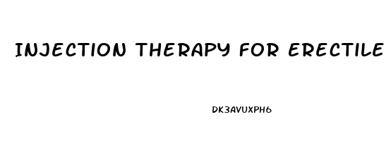 Injection Therapy For Erectile Dysfunction