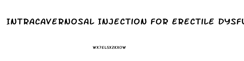 Intracavernosal Injection For Erectile Dysfunction