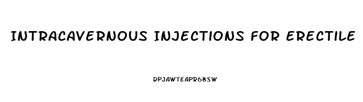 Intracavernous Injections For Erectile Dysfunction