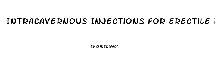 Intracavernous Injections For Erectile Dysfunction