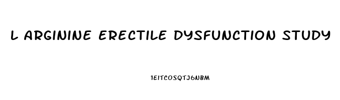 L Arginine Erectile Dysfunction Study