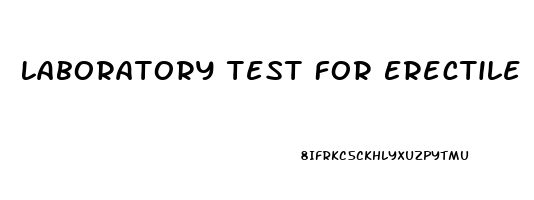 Laboratory Test For Erectile Dysfunction